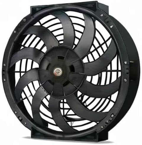 مزدوج 12-13 بوصة شاقة 130 واط عكسها مروحة التبريد الكهربائي قابلة للتعديل مسبار درجة حرارة ترموستات مفتاح الأسلاك مجموعة الأسلاك in Kuwait