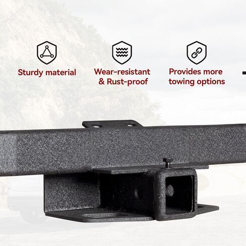 Trailer Hitch Black Steel Compatible with 2015 2016 2017 2018 2019 2020 2021 2022 Chevy Chevrolet Colorado and GMC Canyon w/2" Hitch Receiver in Saudi Arabia
