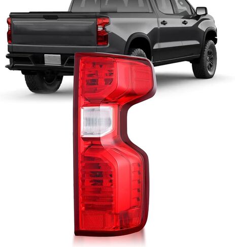 Tail Light Assembly Compatible with 2019 2020 2021 2022 2023 2024 Chevy Silverado 1500 2500HD 3500HD，Replaces 84554656 84752978 GM2800308 (Right Passenger Side, Halogen) in Kuwait