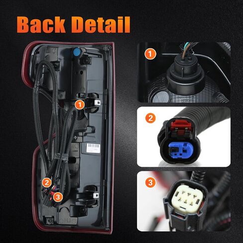 Tail Light Assembly Compatible with 2019 2020 2021 2022 2023 2024 Chevy Silverado 1500 2500HD 3500HD，Replaces 84554656 84752978 GM2800308 (Right Passenger Side, Halogen) in Kuwait