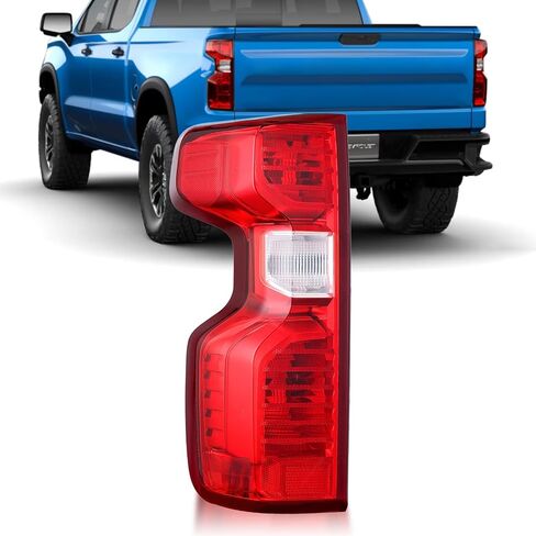 Tail Light Assembly Compatible with 2019 2020 2021 2022 2023 2024 Chevy Silverado 1500 2500HD 3500HD，Replaces 84554656 84752978 GM2800308 (Right Passenger Side, Halogen) in Kuwait