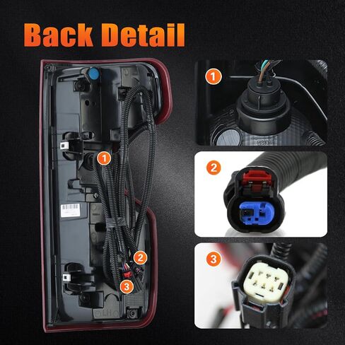 Tail Light Assembly Compatible with 2019 2020 2021 2022 2023 2024 Chevy Silverado 1500 2500HD 3500HD，Replaces 84554656 84752978 GM2800308 (Right Passenger Side, Halogen) in Kuwait