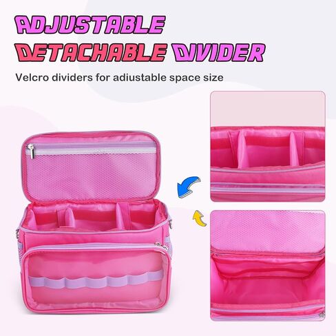 Sun3drucker Carrying Bag for Toniebox Starter Set - Carrying Case for Toniebox, Tonie Figures,Headphones and Charging Station, Portable Storage Bag with Shoulder Strap and Handle Bar (Pink) in Kuwait