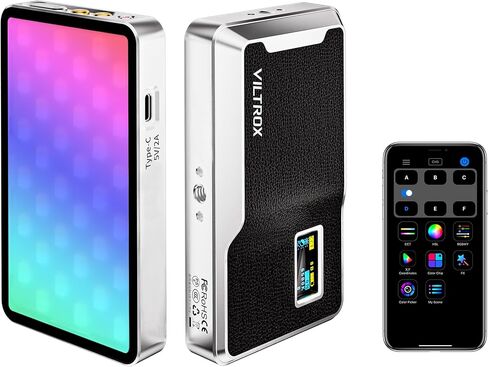 On Camera Light Kit, Portable LED Camera light, RGB Light Kit for Video Recording,108 LED 6000mAh Rechargeable CRI 97+, Portable Light for Photography Zoom Call TikTok Video Fill Light in Saudi Arabia