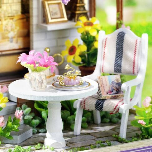 مجموعة DIY Miniature House Kit ، مجموعة Mini House Building مع حركة LED & Music ، مجموعة Miniature Kit للبالغين في سن المراهقة ، مجموعة Dollhouse ، جناح الأوركيد الأنيقة in Kuwait