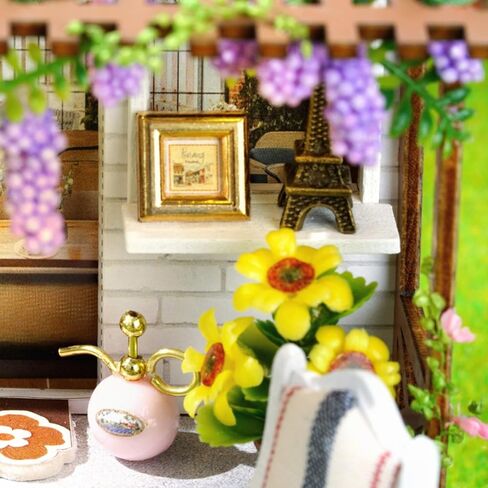 مجموعة DIY Miniature House Kit ، مجموعة Mini House Building مع حركة LED & Music ، مجموعة Miniature Kit للبالغين في سن المراهقة ، مجموعة Dollhouse ، جناح الأوركيد الأنيقة in Kuwait