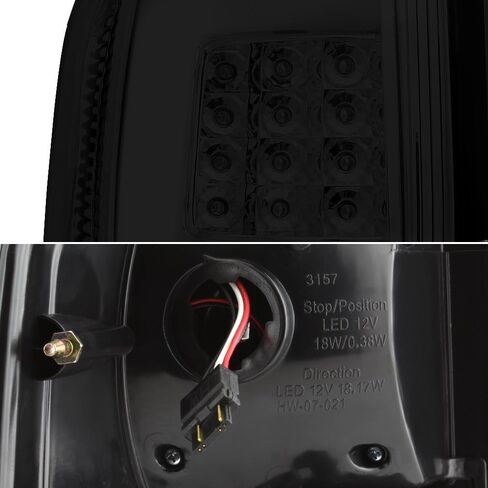 Akkon - لعام 2004 2005 2006 2007 2008 فورد F150 LED أنبوب أنبوب مصابيح ذيل أسود مصابيح الفرامل البديل in Kuwait