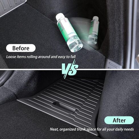 Trunk Storage Bins Trunk Organizer for 2025 2026 Tesla Model Y Juniper 5-Seater, 2PCS Large-Capacity Rear Side Storage Boxes with Under-Panel Compartment for Model Y Juniper Interior Accessories in Kuwait