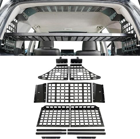 ل Toyota 4runner 2010-2024 لوحة التخزين المعيارية على الرف الخلفي جذع الأمتعة الأمتعة مول من المنظمات الجذع منظم الجذع (لوحة النافذة الجانبية) in Kuwait
