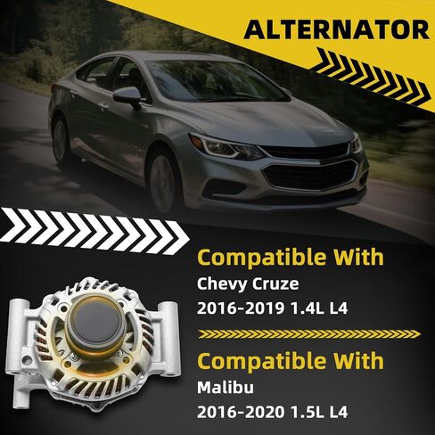 13534118 13506528 المولد متوافق مع Chevy Cruze 1.4L 2016-2019 Malibu 1.5L 2016-2020 12V 130A CW 5-GROOVE DECOUPLER PULLEY يحل محله 13515942 13513504 44002 A5TV0181 A5TV0182 AL8896X in Saudi Arabia