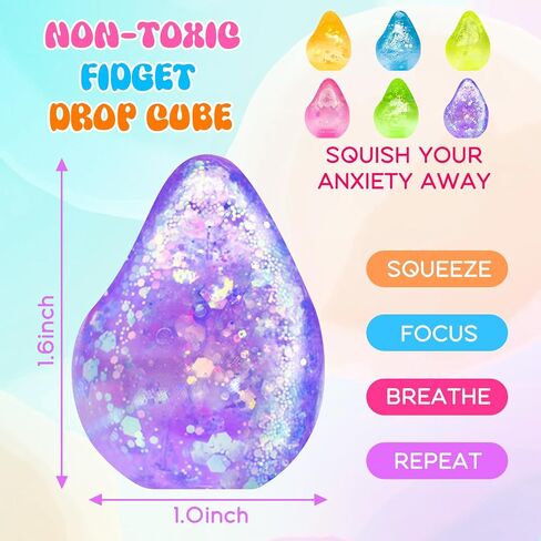 Magic Flour Stress Balls for Kids - 6 Pack Fidget Toys Squishy, Squeezy, Stretchy Sensory Balls - Color-Changing Fun for Anxiety Relief, Party Favors, Classroom Prizes, and Stress Relief Gifts in Saudi Arabia