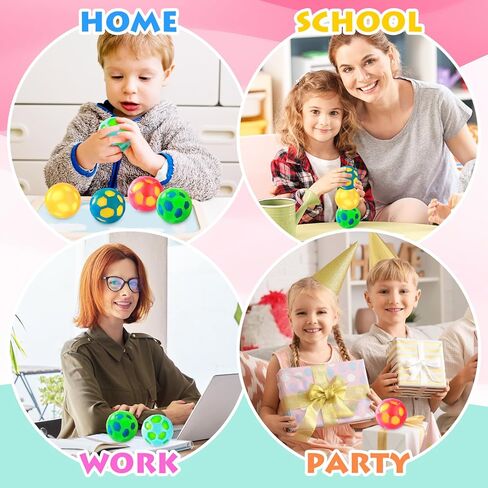 Magic Flour Stress Balls for Kids - 6 Pack Fidget Toys Squishy, Squeezy, Stretchy Sensory Balls - Color-Changing Fun for Anxiety Relief, Party Favors, Classroom Prizes, and Stress Relief Gifts in Kuwait