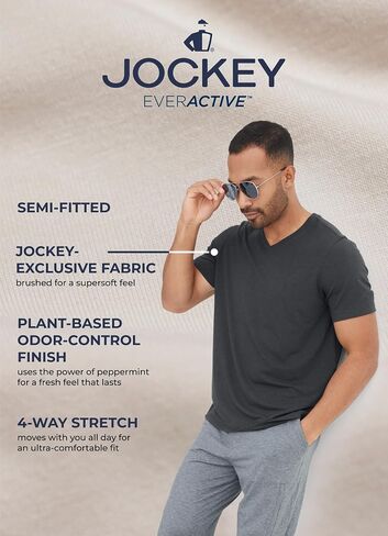 Jockey Men's Activewear EVERACTIVE V-Neck Tee in Saudi Arabia