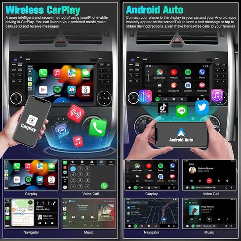 Android Radio for Mercedes Benz W169 W245 B160 B170 B180 B200 W639 Vito Viano W906 Sprinter, 9" Car Radio CarPlay Android 13 8GB RAM 128GB ROM Android Radio with WiFi SWC BT DSP FM AM Radio in Saudi Arabia