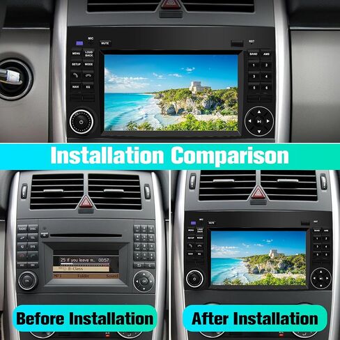 Android Radio for Mercedes Benz W169 W245 B160 B170 B180 B200 W639 Vito Viano W906 Sprinter, 9" Car Radio CarPlay Android 13 8GB RAM 128GB ROM Android Radio with WiFi SWC BT DSP FM AM Radio in Saudi Arabia