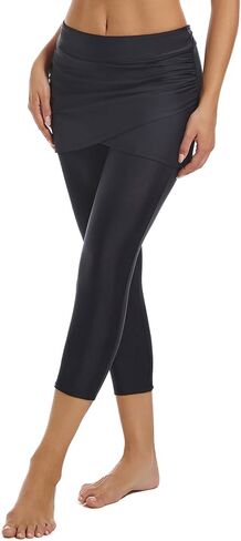 تنانير السباحة للسيدات في Seagoo مع Legging Modest Swim Dress Sweat Sweat Sweat High Cherced Tankini Skirt Bottom Skort S in Kuwait