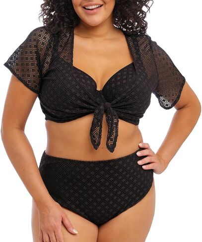 Elomi Bazaruto Mid Rise Swim Brief (ES800672),UK 24,Black in Saudi Arabia