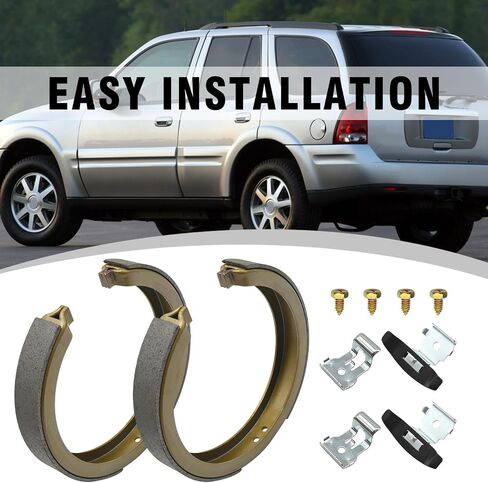 781PG 781B Rear Organic Material Brake Shoes Kit, Replacement for Buick Rainier 2004-2007 Replacement for Cadillac Deville 2000-2005, Replaces 111.07810 in Saudi Arabia