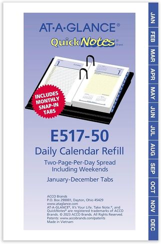 AT-A-GLANCE 2026 Desk Calendar Refill, Daily, 3.5" x 6", Standard, Loose-Leaf, QuickNotes (E5175026) in Saudi Arabia