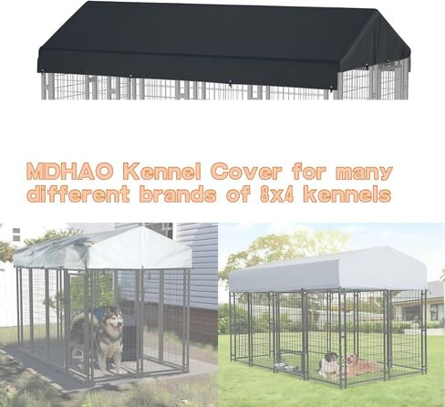 8' x 4' Dog Kennel Cover 600D Heavy Duty Waterproof Replaceable Dog Kennel Top Cover - Gray (Top Cover Included Only) in Kuwait