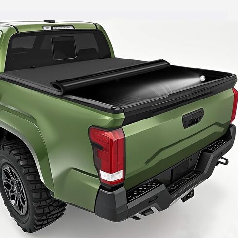 Soft Roll Up Truck Bed Tonneau Cover Compatible with 2005-2015 Toyota Tacoma, Fleetside 5ft(60.3") Bed with Deck Rail System (Excl. Trail Edition) in Kuwait