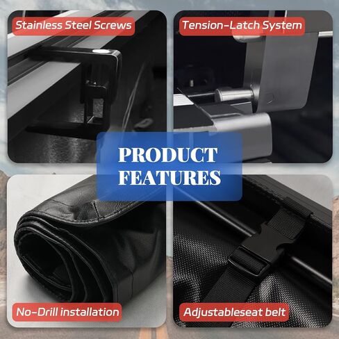 Soft Roll Up Truck Bed Tonneau Cover Compatible with 2005-2015 Toyota Tacoma, Fleetside 5ft(60.3") Bed with Deck Rail System (Excl. Trail Edition) in Kuwait