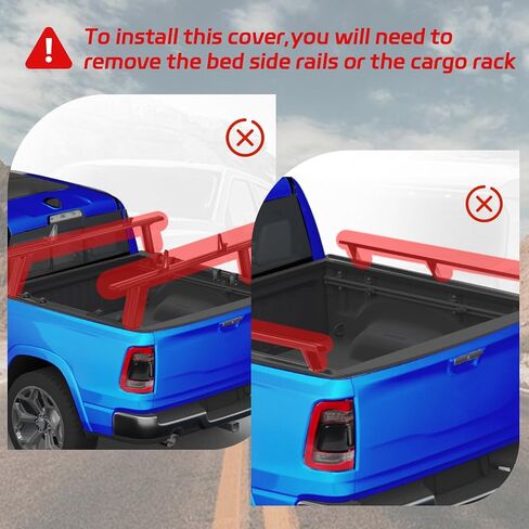 Soft Roll Up Truck Bed Tonneau Cover Compatible with 2005-2015 Toyota Tacoma, Fleetside 5ft(60.3") Bed with Deck Rail System (Excl. Trail Edition) in Kuwait