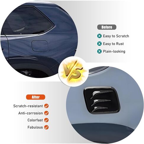 Car Fuel Tank Cap Cover Trim Compatible with Toyota Grand Highlander 2024 2025,Black ABS Gas Tank Cap Fuel Filler Door Cover Trim Exterior Accessories 1PCS (Glossy Black) in Kuwait