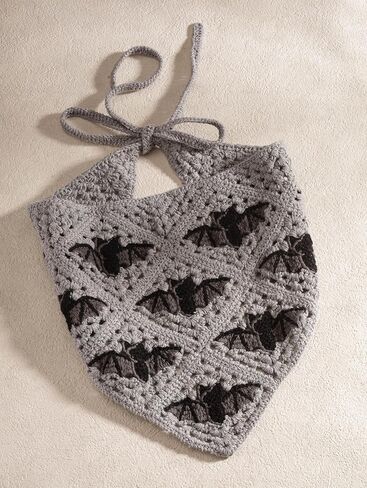 Sacina Gothic Emo Grunge Bat Crocket Bandana accessories ، وشاح رأس الكروشيه ، إكسسوارات الشعر القوطية الهالوين in Saudi Arabia
