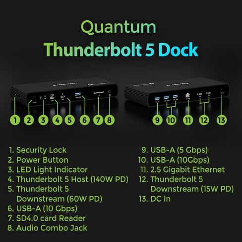IOGEAR Quantum Thunderbolt 4 Mini Dock, Single 8K / Dual 4K Display, Up to 3 USB-C or Thunderbolt 4 Devices, 40 Gbps (Win 10, 11 / Mac M2 Pro M3 Pro) GTD4MHTAA in Kuwait