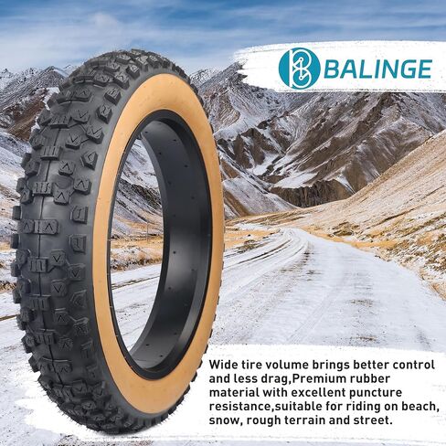 2 Pack Fat Tire for Ebike Mountain Bike Heavy Duty High-Performance Wear-Resistant E-Bike Mountain Snow Bike Tire 20" x 4"，Black，2 Tires 2 Tubes 2 levers in Kuwait