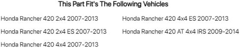 Tusk Shock Bothing Kit Lower Lower for Honda Rancher 420 at 4x4 IRS 2009-2014 in Saudi Arabia