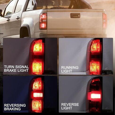 نماذج Jsboya Halogen Tail Light Fits لعام 2015-2022 Chevy Colorado الخارجي الخلفي التجميع الخليط OE الاستبدال المباشر مع مصباح الذيل فرامل المصابيح LH (جانب السائق الأيسر) 84169777 GM2800270 in Saudi Arabia