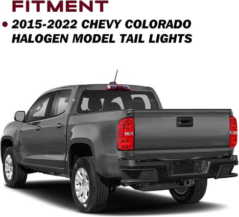 نماذج Jsboya Halogen Tail Light Fits لعام 2015-2022 Chevy Colorado الخارجي الخلفي التجميع الخليط OE الاستبدال المباشر مع مصباح الذيل فرامل المصابيح LH (جانب السائق الأيسر) 84169777 GM2800270 in Saudi Arabia