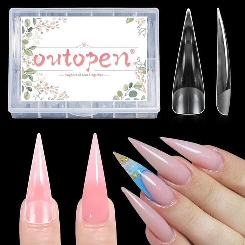 outopen 300pcs Wide Square Toe Nail Forms Clear Toenail Extension Nail Mold Full Cover Nail Art Mold for Toes for Wide Nail Beds Acrylic Extension Nail Forms for Beginners DIY Manicure, 15 Sizes in Saudi Arabia
