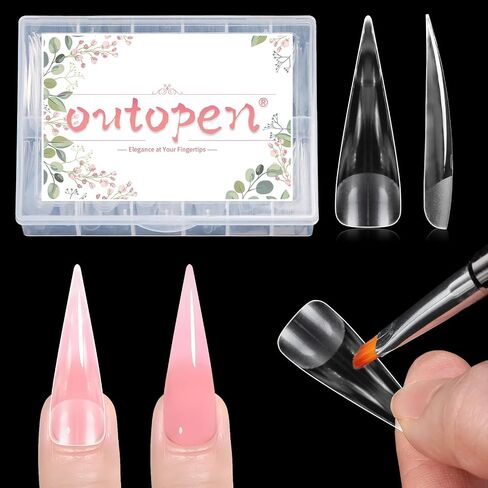 outopen 300pcs Wide Square Toe Nail Forms Clear Toenail Extension Nail Mold Full Cover Nail Art Mold for Toes for Wide Nail Beds Acrylic Extension Nail Forms for Beginners DIY Manicure, 15 Sizes in Saudi Arabia