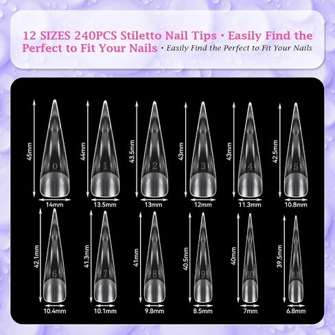 outopen 300pcs Wide Square Toe Nail Forms Clear Toenail Extension Nail Mold Full Cover Nail Art Mold for Toes for Wide Nail Beds Acrylic Extension Nail Forms for Beginners DIY Manicure, 15 Sizes in Saudi Arabia