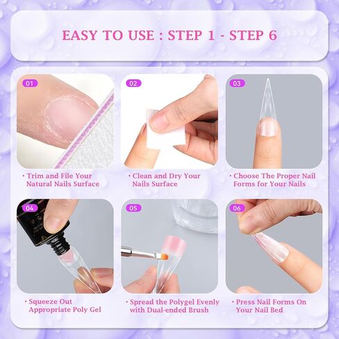 outopen 300pcs Wide Square Toe Nail Forms Clear Toenail Extension Nail Mold Full Cover Nail Art Mold for Toes for Wide Nail Beds Acrylic Extension Nail Forms for Beginners DIY Manicure, 15 Sizes in Saudi Arabia