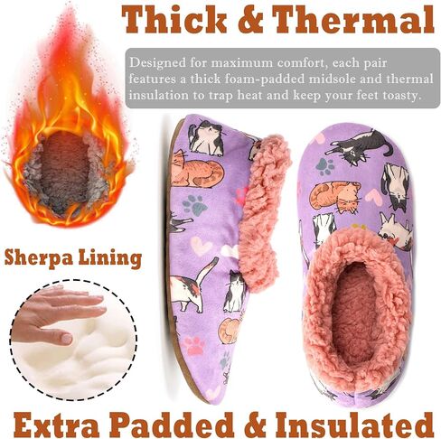 النعال للنساء الداخليين غير المنقوشين ، جوارب شبطة غامضة مع قبضة ، أحذية منزل دافئة في فصل الشتاء ، هدايا مريحة للنساء in Kuwait