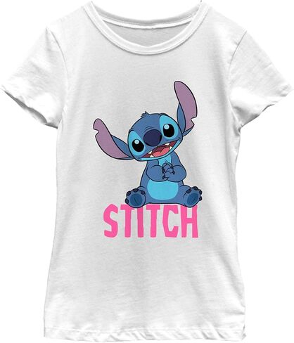 Disney Girl's Lilo & Stitch Sitting Cute T-Shirt in Saudi Arabia