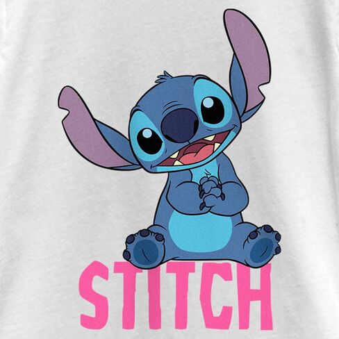 Disney Girl's Lilo & Stitch Sitting Cute T-Shirt in Saudi Arabia