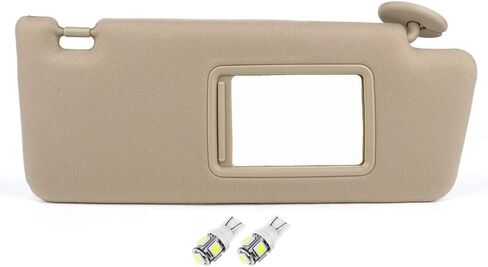 SCITOO Right Passenger Side Beige Sun Visor Assembly fit for 2005-2014 for Toyota Tacoma Windshield Visor Without Sunroof in Saudi Arabia