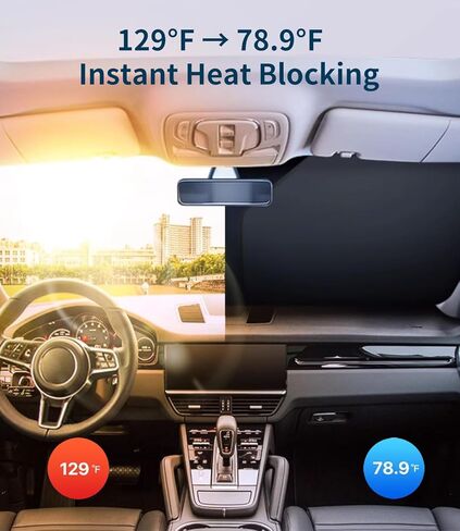 Custom-Fit for Volvo Windshield Sun Shade, Car Sunshade Cover UV Block Car Front Window with Foldable Sun Shade Cover Cool Protection Visor, Designed for Volvo Accessories (for Volvo S40) in Saudi Arabia