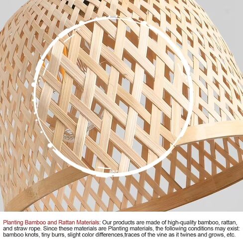 2-Lights Rattan Pendant Light Ceiling Handmade Rattan Woven Wicker Boho Chandelier Light Fixture Kitchen Island Bedroom Living Room Dining Room Farmhouse Adjustable Height in Saudi Arabia