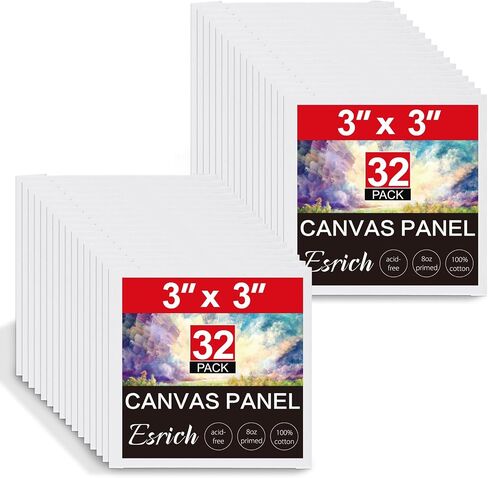 ESRICH 8x10 Canvas for Painting, 60 Pack Canvas Boards for Painting, Blank Canvases for Adult & Kids-Cotton Primed Painting Canvas Panels for Oil, Watercolor, Acrylic, Tempera. in Kuwait