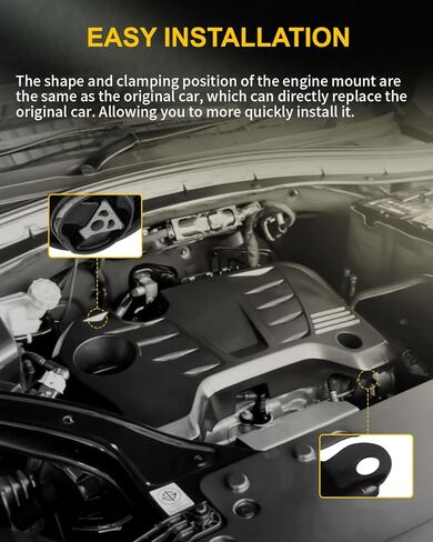 مجموعة محرك محرك محرك OCPTY وتركيب جبل التثبيت مجموعة متوافقة مع MAZDA 3 2010-2013 ، 5 2012-2015-[L4 2.5L ، ناقل حركة أوتوماتيكي] # A4444 ، A4405 ، A4418 ، A4421 (4pcs) in Kuwait