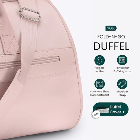 نبل سفر طية NO GO DUFFEL BAG ، 2-في 1 قابلة للتحويل Garment Weekender Bag & Suit Carrier ، Warge Carry On Duffle Bag للرجال والنساء ، حقيبة جلدية بين عشية وضحاها مع مقصورتين للأحذية-أبيض in Kuwait