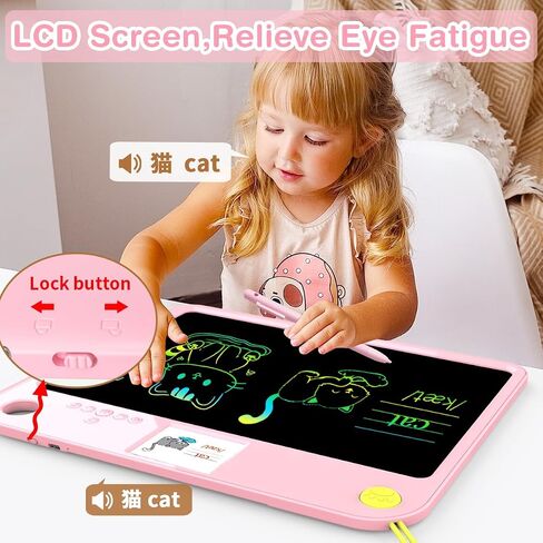 16 Inch LCD LearningTablet for Kids 3 4 5 6 7,Dual-Screen Learning Pad, 9 Educational Themes & Lightweight, Long Battery, Type-C Charging Erasable Doodle Board for Kids Travel Home Learning Toy Blue in Saudi Arabia