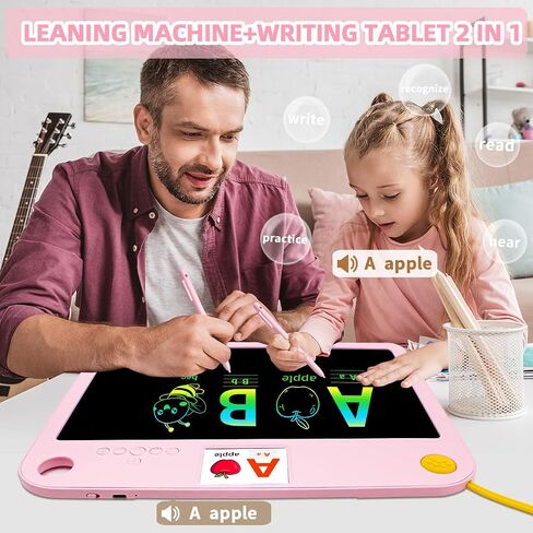 16 Inch LCD LearningTablet for Kids 3 4 5 6 7,Dual-Screen Learning Pad, 9 Educational Themes & Lightweight, Long Battery, Type-C Charging Erasable Doodle Board for Kids Travel Home Learning Toy Blue in Saudi Arabia