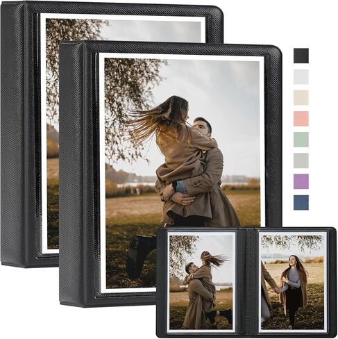 ألبوم صور صغير 4x6 صورة 36 جيوب غلاف بلاستيكي قابل للتخصيص ، كتاب صور محمولة مصغرة 4x6 صور لعائلة الزفاف والسفر (الأزرق) in Kuwait